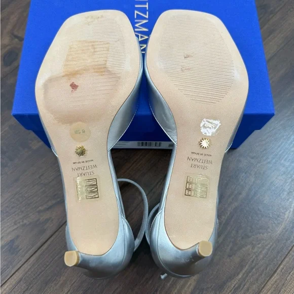 Stuart Weitzman Nudistia Ankle Strap High Heel Sandal